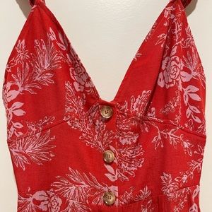 Free People wide leg floral romper